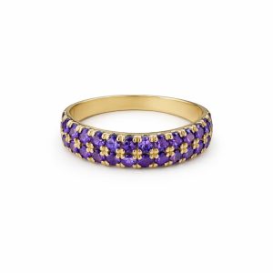 RING 14K Size 8.5 amethyst