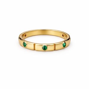 RING 14K Size 11 emerald