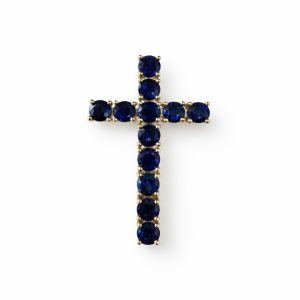 PENDANT 14K Size saphire 28.2mm x 19.9mm