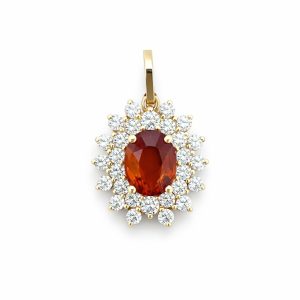 PENDANT 14K Diamond and Sapphire