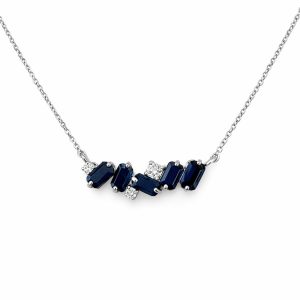 chain WHITE GOLD 14K Diamond and Sapphire