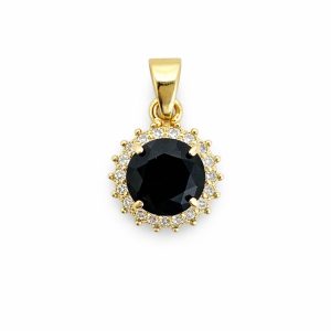 PENDANT 14K Onix and diamond