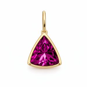 PENDANT 14K pink topaz