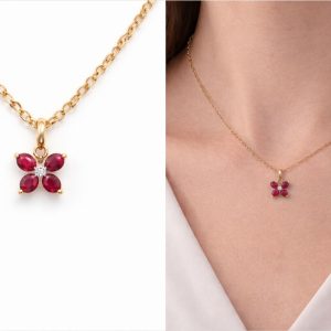 chain 14K Ruby Size 16-18