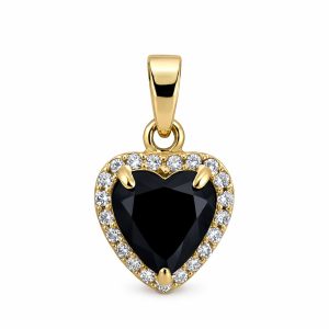 PENDANT 14K Onix and diamond