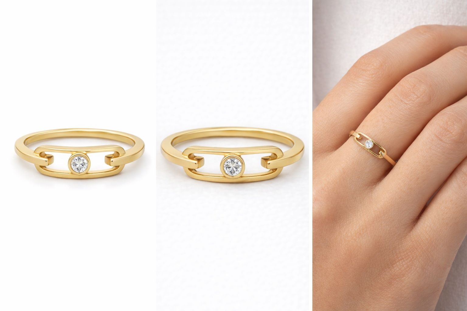 RING 18K Diamond Size 7