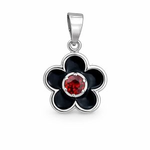 PENDANT WHITE GOLD 14K Ruby