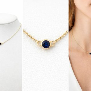 chain 14K saphire Size 16-18