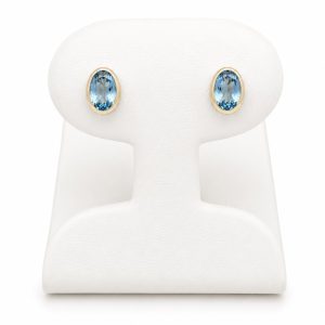 EARRINGS 14K Aquamarine